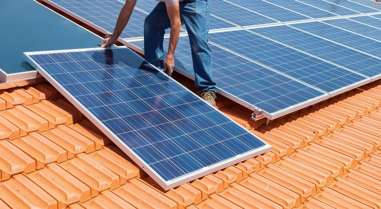solar panel, roof, installation, renewable energy, solar energy, ecology, sustainability, solar technology, energy efficiency, photovoltaics, worker, roof tile, clay color, outdoor, technology, maintenance, workwear, panel, industry, roof work. Ontario Prompt Payment Rules for Electrical Contractors, Explained